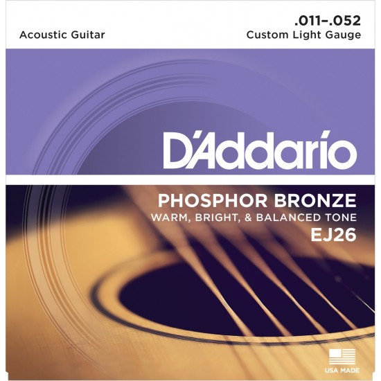 D'Addario EJ26 Phosphore Bronze 11-52
